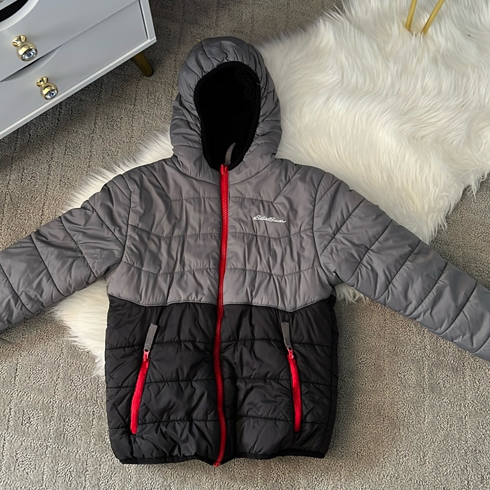 Eddie Bauer Boys' Reversible Jacket - Deer Harbor Waterproof Lightweight.